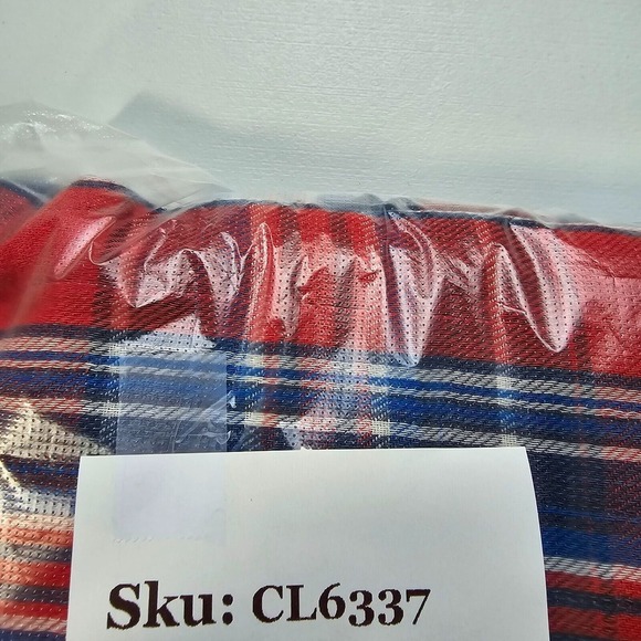 Marine Layer Shirt‎ Mens XL Red Blue Plaid Flannel Long Sleeve Button Up - Picture 13 of 13